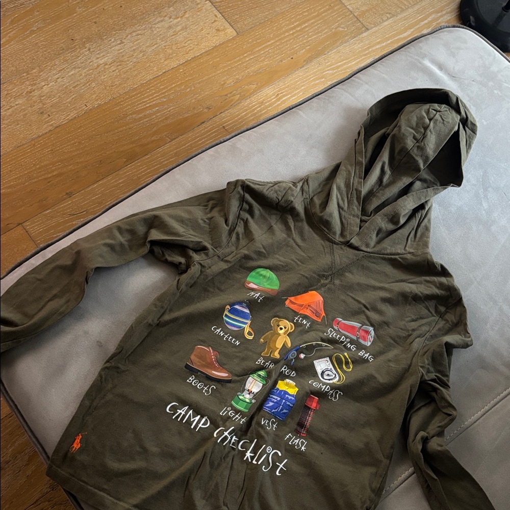 Polo by Ralph Lauren Olive Hoodie with Graphic
